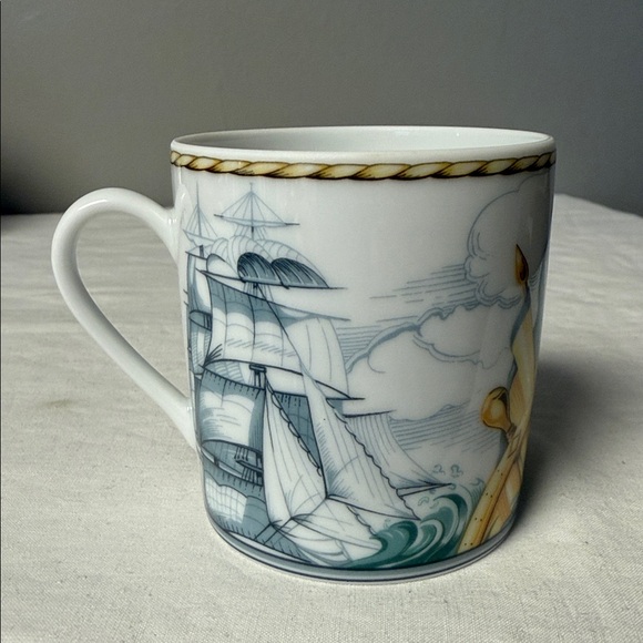 Hermès Patchwork Tasse Flamme Teacup + Soucoupe Bourrasque Saucer EUC w/ Box - Picture 3 of 8